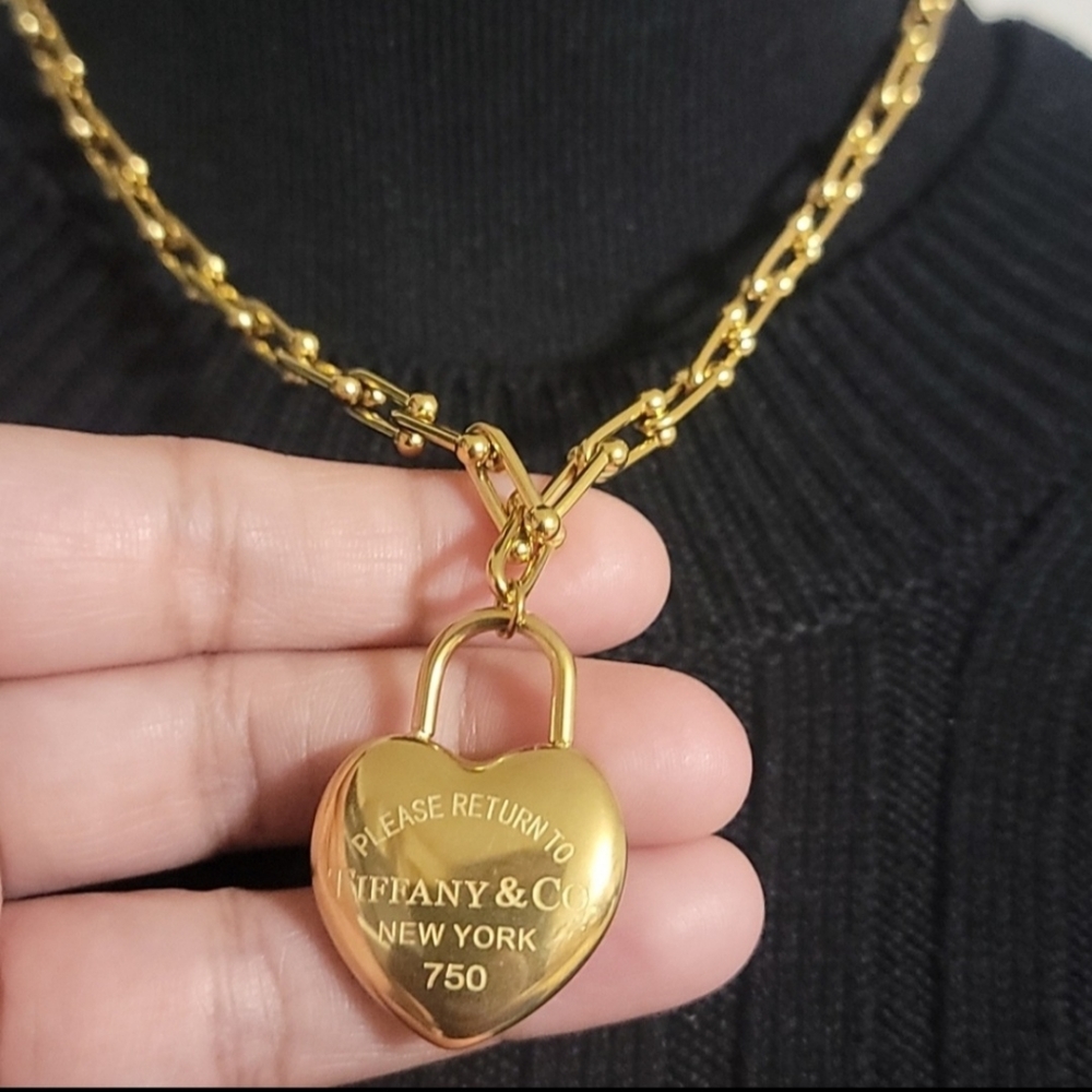 🌟 LAST ONE LINK NECKLACE & HEART NWOT 🌟